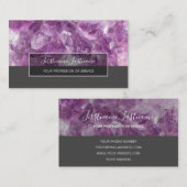 Wertvoller Amethyst-Edelstein Luxus-Kristall Schmu Visitenkarte (Vorne/Hinten)