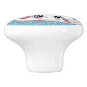 Wertvoller Einhorn-Keramik Keramikknauf (Seitenansicht)