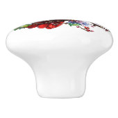 Wertvoller Kardinal Redbird Keramikknauf (Seitenansicht)