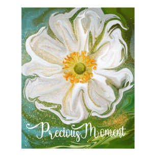 Wertvoller Moment - Anemone Blume Power Fotodruck