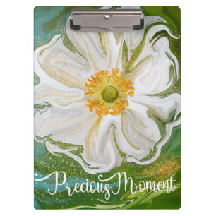 Wertvoller Moment - Anemone Blume Power Klemmbrett