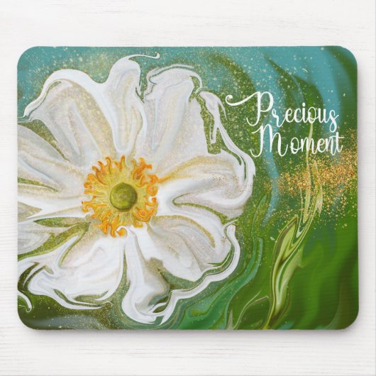 Wertvoller Moment - Anemone Blume Power Mousepad (Vorne)