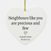 Wertvoller Nachbarn Keramik Ornament (Hinten)