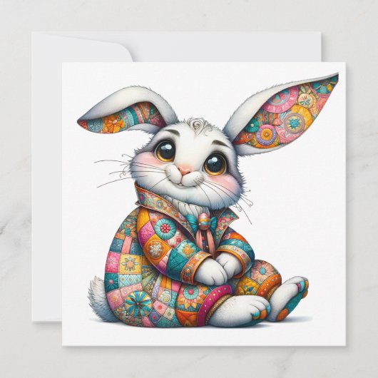 Wertvoller Osterhasen Einladung (Vorderseite)
