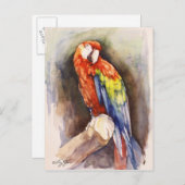 Wertvoller Papageienpostkarte Postkarte (Vorne/Hinten)