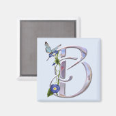 Wertvoller Schmetterling Initial B Magnet (Vorderseite/Rückseite)