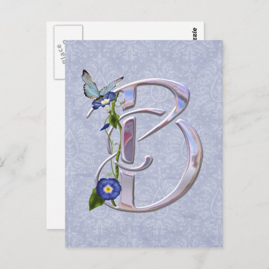 Wertvoller Schmetterling Initial B Postkarte (Vorne/Hinten)