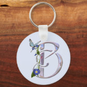 Wertvoller Schmetterling Initial B Schlüsselanhänger (Vorderseite)