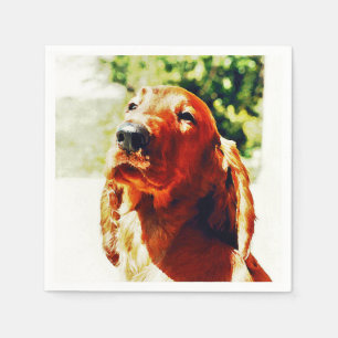 Wertvoller Setter-Welpe Serviette