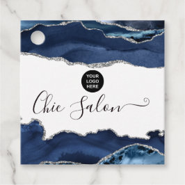 Wertvoller Stein aus Navy und Silver Agate Geschenkanhänger