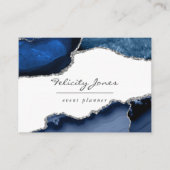 Wertvoller Stein der Marine und der Silver Agate Visitenkarte (Vorderseite)