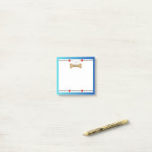 Wertvoller Welpenknochen, Pfau und Herz Personalis Post-it Klebezettel (Auf Schreibtisch)