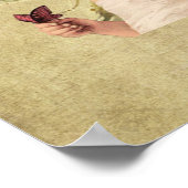 Wertvolles Angel-Girl mit Schmetterling - Print Poster (Ecke)