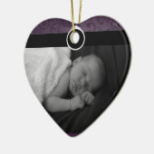Wertvolles Baby-Foto Keramik Ornament (Links)