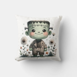 Wertvolles Baby Frankenstein mit Wildblumen Nied Kissen