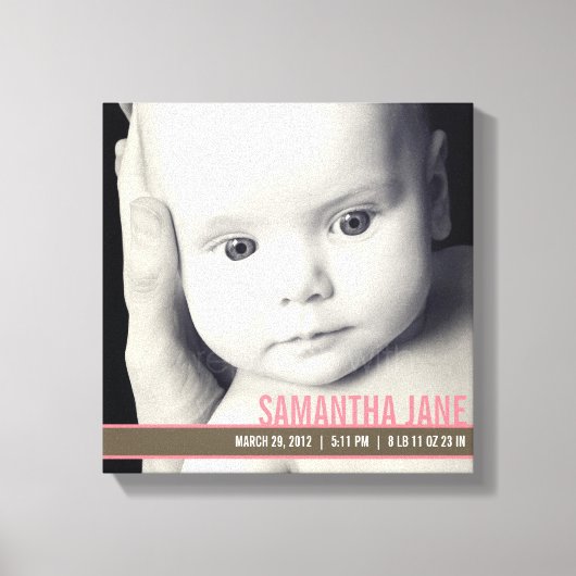 Wertvolles Band Kinderzimmer Leinwand Art - Rosa (Vorderseite)