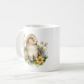 Wertvolles Bunny Rabbit im Kraut von Blume Kaffeetasse (Vorderseite Links)