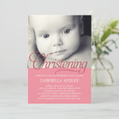 Wertvolles Foto Weihnachten Einladung - Rosa (Stehend Vorderseite)