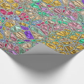 Wertvolles Gemstone-Mosaik - Hübsch und farbenfroh Geschenkpapier (Ecke)