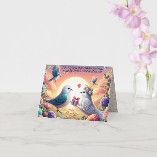 Wertvolles Geschenk der Liebe - Romantischer Valen Karte (Orchidee)