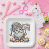 Wertvolles Gnome Osterthema Einladung Pappteller (Party)