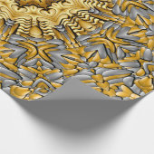 Wertvolles Gold Silver Vintag Kaleidoskop Geschenkpapier (Ecke)