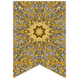 Wertvolles Gold Silver Vintag Kaleidoskop Wimpelkette