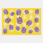 WERTVOLLES HOLIDAY Packpapier mit 3 Blatt Set (Vorderseite)