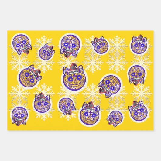 WERTVOLLES HOLIDAY Packpapier mit 3 Blatt Set (Vorderseite)