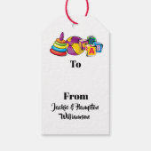 Wertvolles Kinderspielzeug Geschenkanhänger (Rückseite)