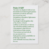 Wertvolles Lamm - Psalm 23 KJV-Karte Visitenkarte (Rückseite)