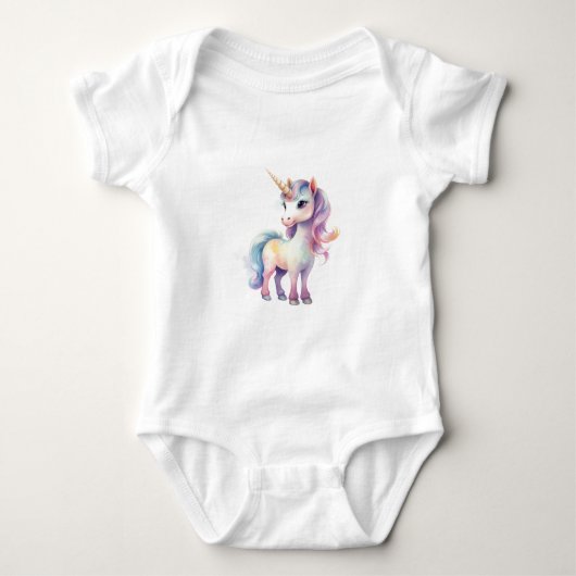 Wertvolles Majestic Unicorn, Geschenk für Mädchen Baby Strampler (Vorderseite)