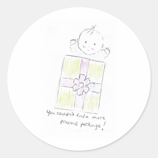 Wertvolles Paket Runder Aufkleber (Vorderseite)