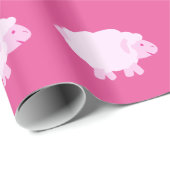 Wertvolles rosa kleines Lamm Geschenkpapier (Rolleneckpunkt)