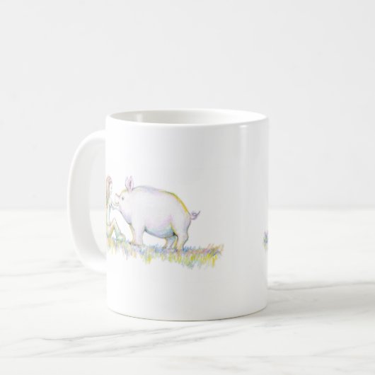 Wertvolles Schwein Kaffeetasse (Vorderseite Links)