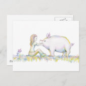Wertvolles Schwein Postkarte (Vorne/Hinten)