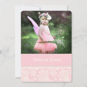 Wertvolles Spitzen-Foto Einladung