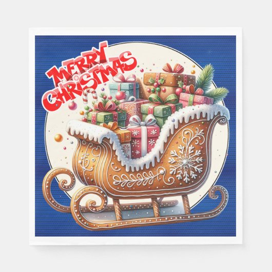 Wertvolles Weihnachtsmatt-Set Serviette (Vorderseite)