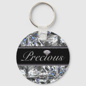 Wertvolles White Gem Design Schlüsselanhänger (Vorderseite)
