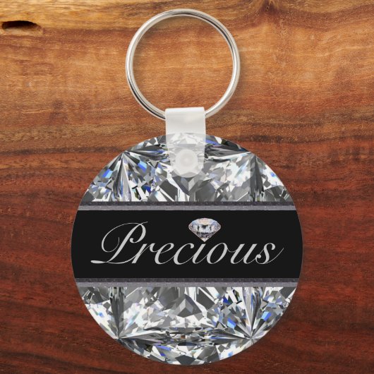 Wertvolles White Gem Design Schlüsselanhänger (Vorderseite)