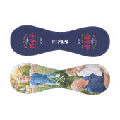 Wertvollstes Papa MVP Custom Two Foto Monogram Baseball (Paneele)