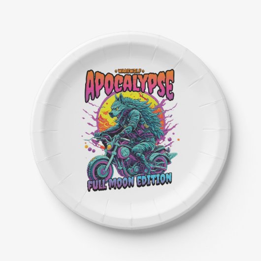 Werwolf-Apokalypse Pappteller (Vorderseite)