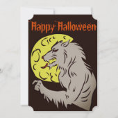 Werwolf auf Vollmond Einladung (Vorderseite)