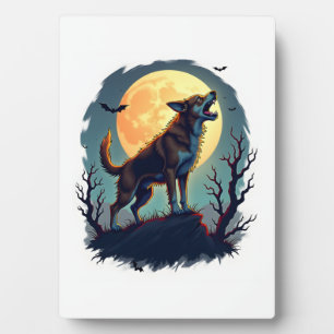 Werwolf Beagle Heulen Fotoplatte