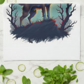 Werwolf Beagle Heulen Geschirrtuch (Gefaltet)