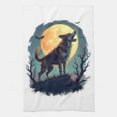 Werwolf Beagle Heulen Geschirrtuch (Vertikal)