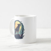 Werwolf-Beagle-Heulen Kaffeetasse (Vorderseite Links)