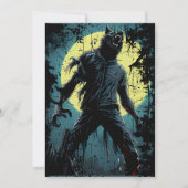 Werwolf bei Nacht Einladung (Vorderseite)