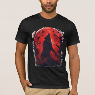 Werwolf-Blutmond-Goth-Halloween T-Shirt