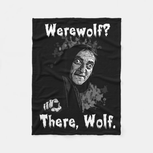 Werwolf_ Da, Wolf. Lustig Abby Normal Retro Com Fleecedecke (Vorderseite)